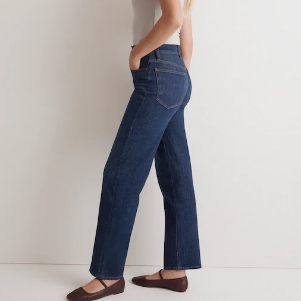 Madewell The Perfect Vintage Wide-Leg Jean Denim High Rise Dark Wash 33